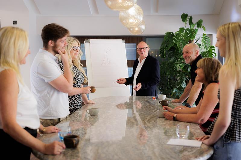 Coaching a team through the basics of selling, step by step